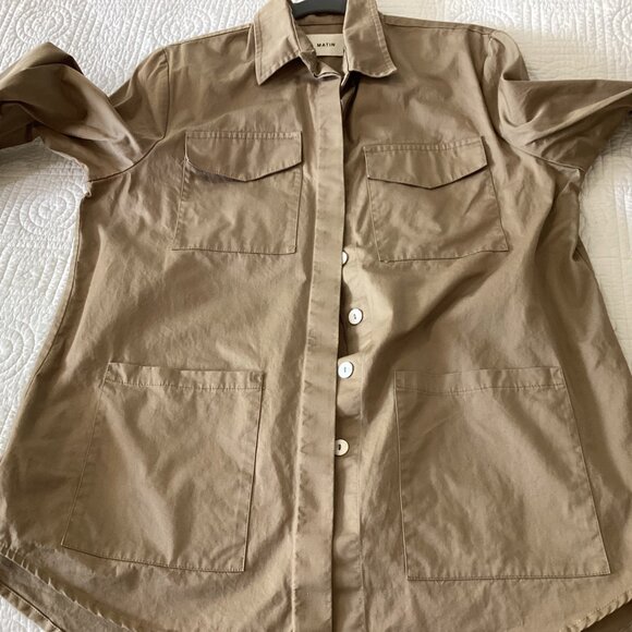 MATIN Women’s Khaki Cargo Utility JACKET Size 8 MADE In AUSTRALIA Preowned - Picture 10 of 13